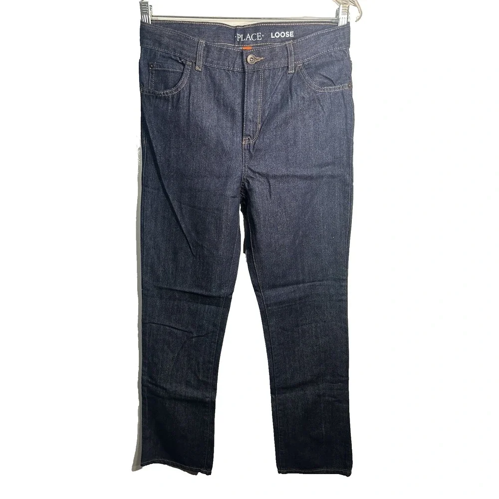place boys jeans loose dark wash size 18‎ S adjustable waist